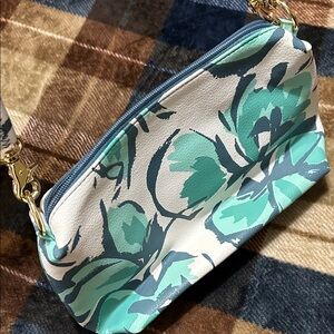 Emma Fox Teal and Cream Floral Clutch